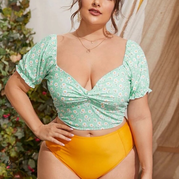 Daisy Floral bikini swim set - Picture 1 of 4